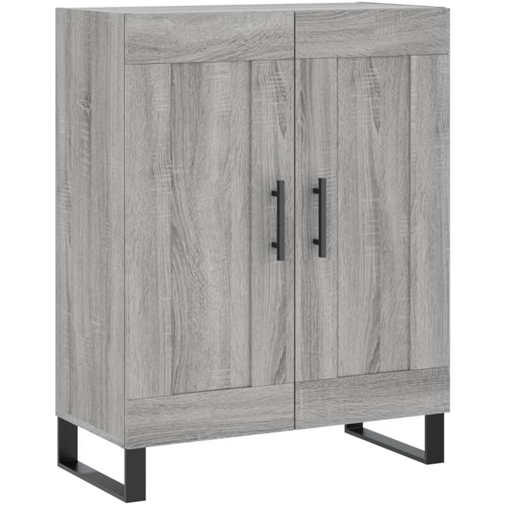 Credenza Grigio Sonoma 69,5x34x90 Cm In Legno Multistrato - Foto 2