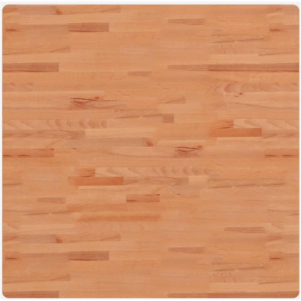 Piano Per Tavolo 90x90x2,5 Cm Quadrato Legno Massello Di Faggio - Foto 2
