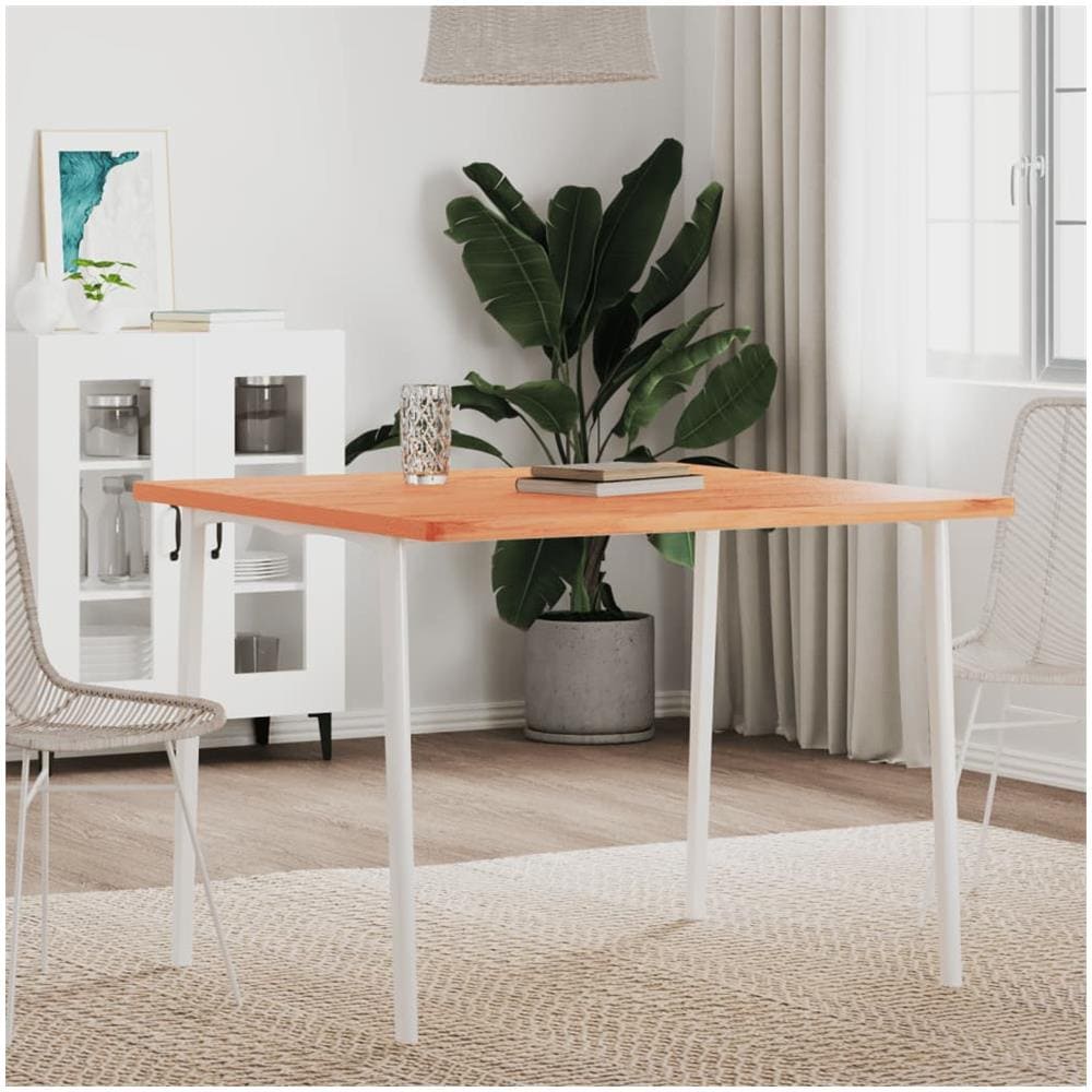 Piano Per Tavolo 90x90x2,5 Cm Quadrato Legno Massello Di Faggio - Foto 1