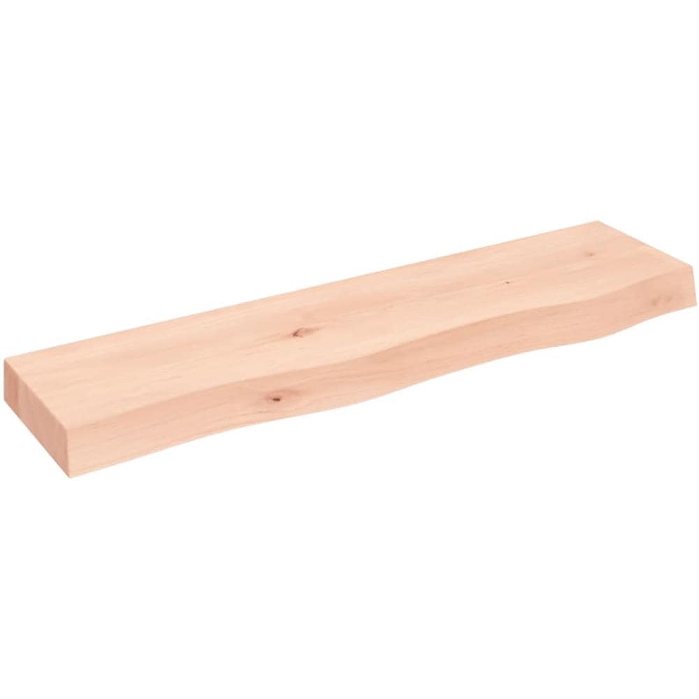 Ripiano a Parete 80x20x6 cm Legno Massello Rovere Non Trattato - Foto 1