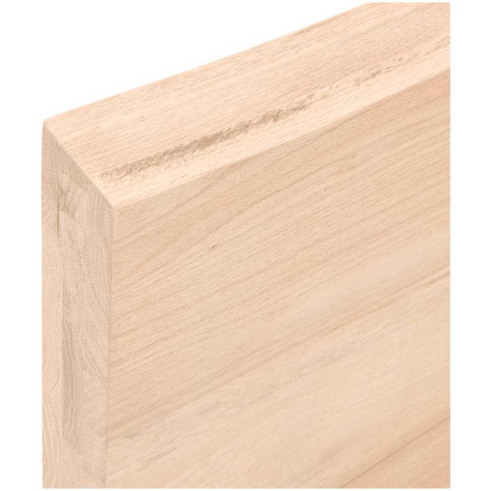 Ripiano a Parete 80x20x6 cm Legno Massello Rovere Non Trattato - Foto 3