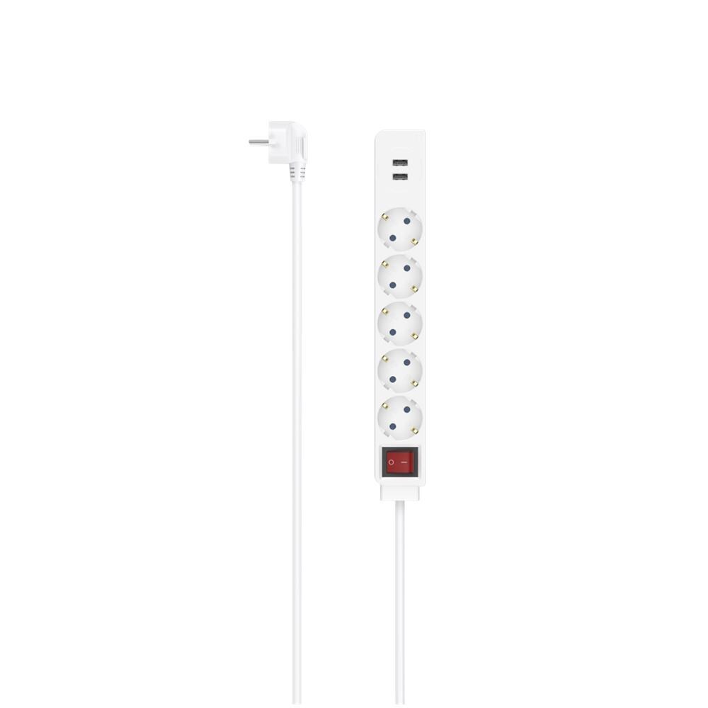00223183 prolunghe e multiple 1,4 m 5 presa (e) AC Interno Bianco - Foto 1