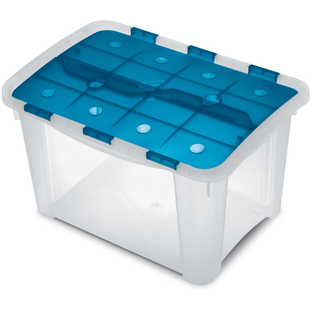 Contenitore Home Storage Home box 25 h oceano / trasparente L32,2 x P46,5 x H28 - Foto 1