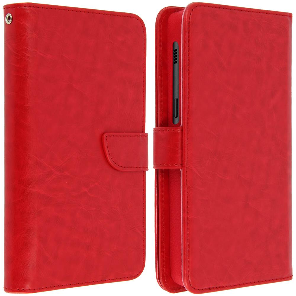Custodia A Libro Universale Smartphone 6 Portacarte Rosso Taglia Xxl - Foto 10