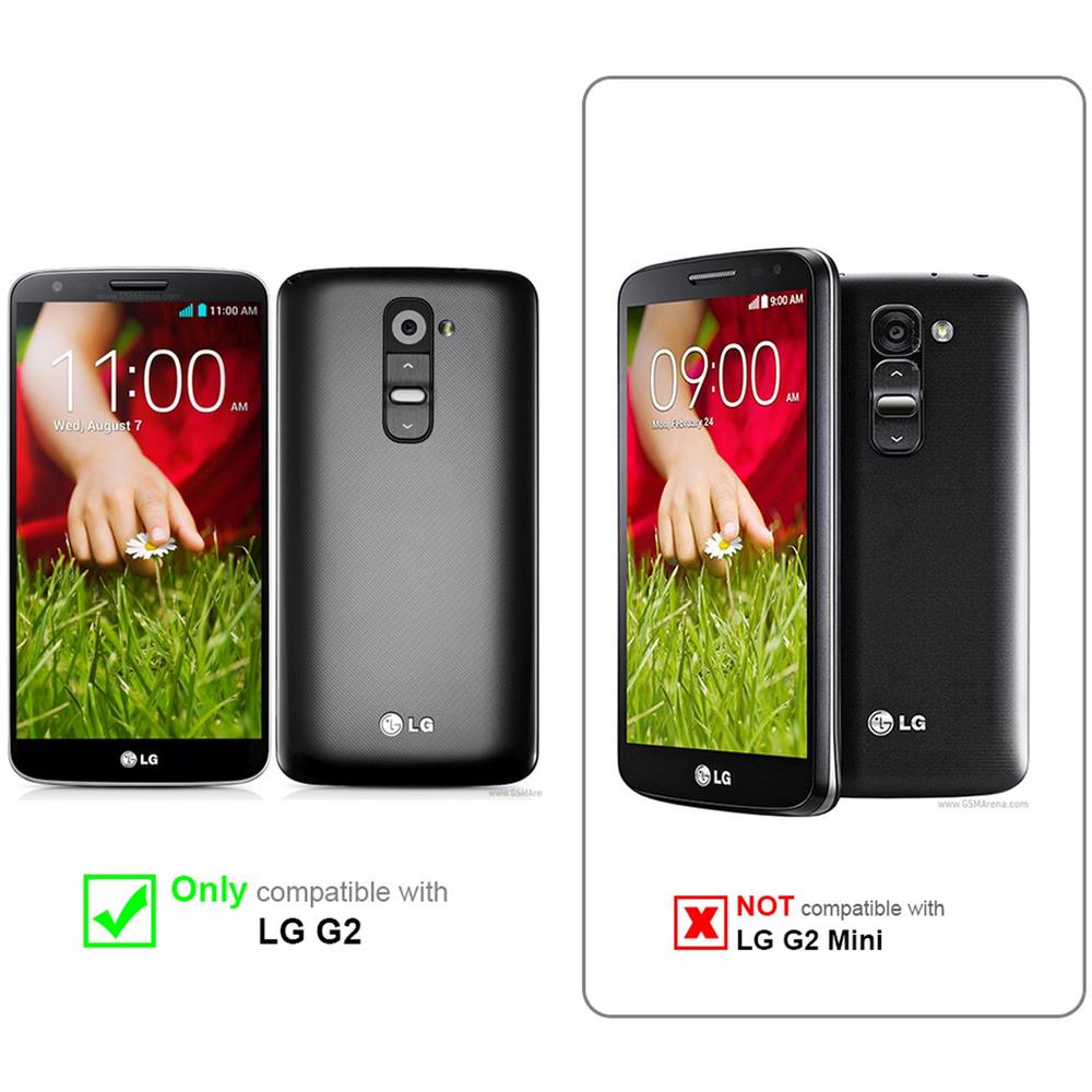 Custodia Compatibile Con Lg G2 In Marrone Pastello - Coperchio Protettiva Con Chiusura Magnetica, Funzione Stand E Tasca Per Le Carte - Foto 2