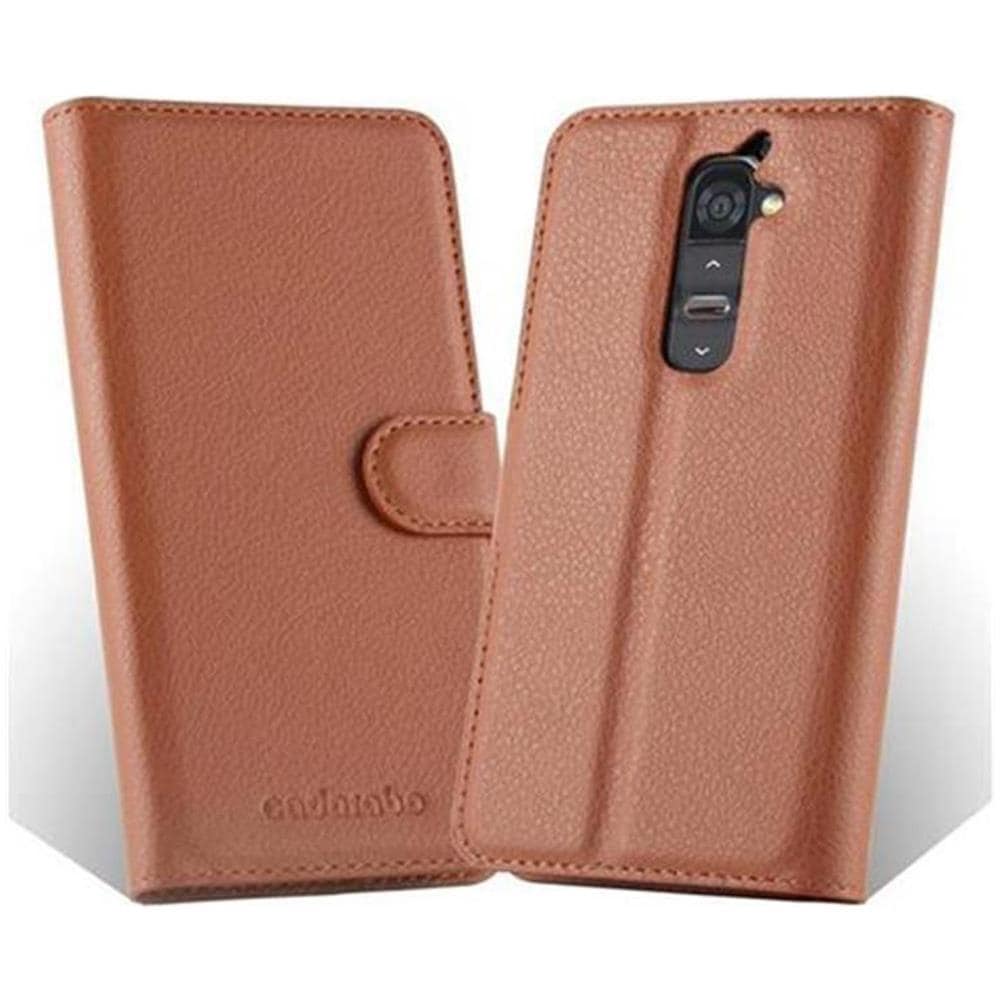 Custodia Compatibile Con Lg G2 In Marrone Pastello - Coperchio Protettiva Con Chiusura Magnetica, Funzione Stand E Tasca Per Le Carte - Foto 6