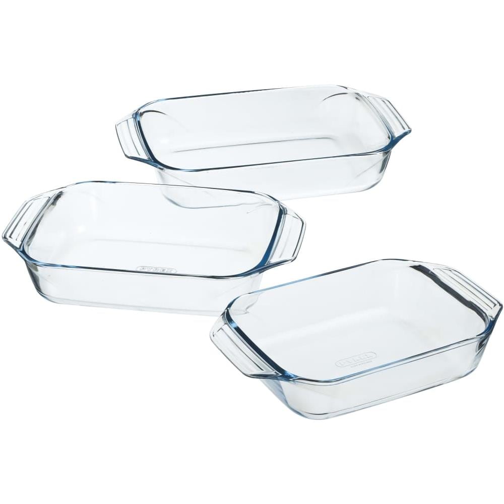 Set 3 Teglie In Vetro Cm 31x20, Cm 35x23, Cm 39x25 - Foto 2