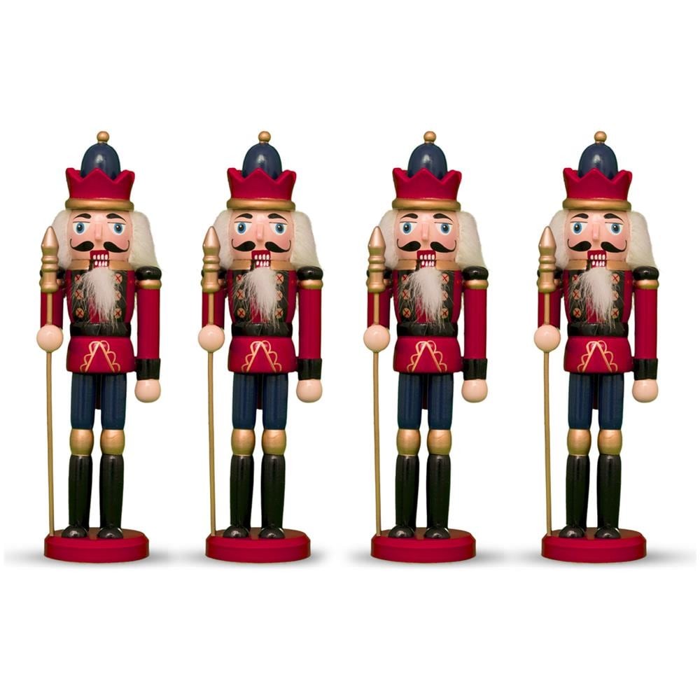 Set 1-2-4 Schiaccianoci Soldatino Accessorio Decorativo Ornamenti Natale 18 Cm 4 Pezzi Schiaccianoci - Foto 1