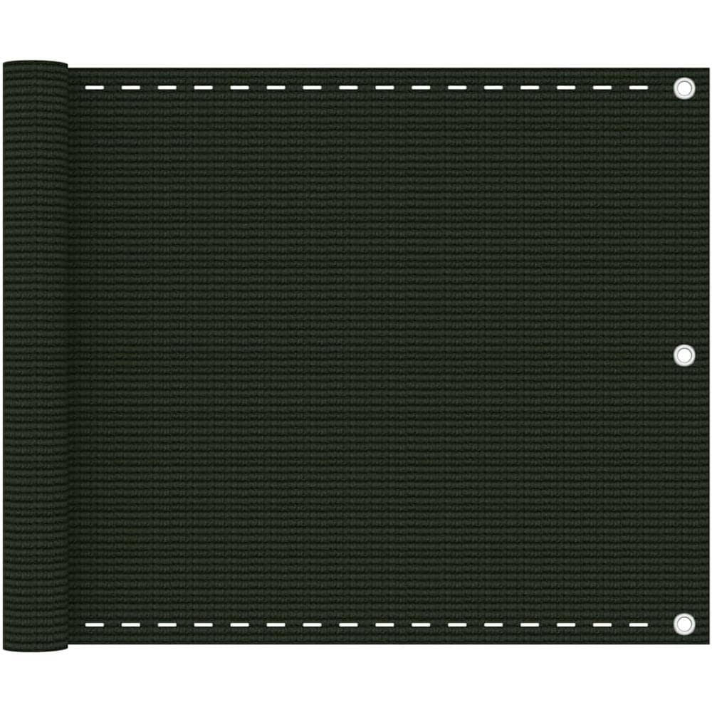 Schermo Frangivista per Balcone Verde Scuro 75x500 cm in HDPE - Foto 1