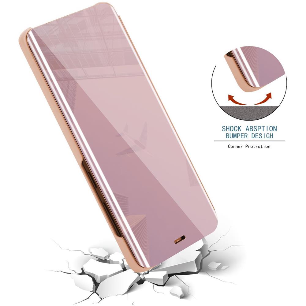 Custodia Compatibile Con Samsung Galaxy A51 / M40s In Kunzit Rosa - Clear View Specchio Coperchio Protettivo Con Funzione Di Supporto Protezione A 360 Gradi - Foto 7