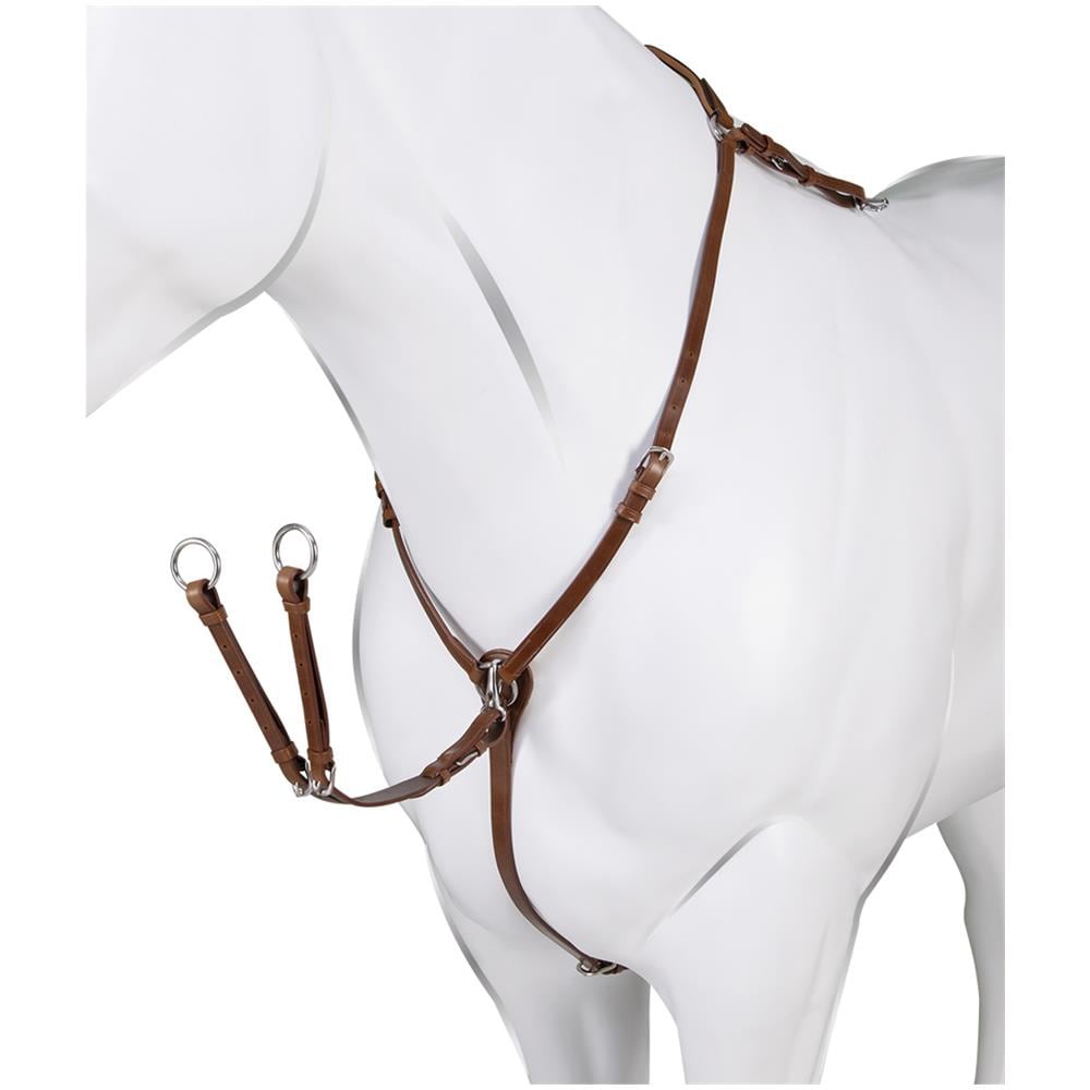 Pettorale E Martingala In Pelle A 5 Vie Acavallo Regolabile Con Forma Anatomica Cob - Foto 1