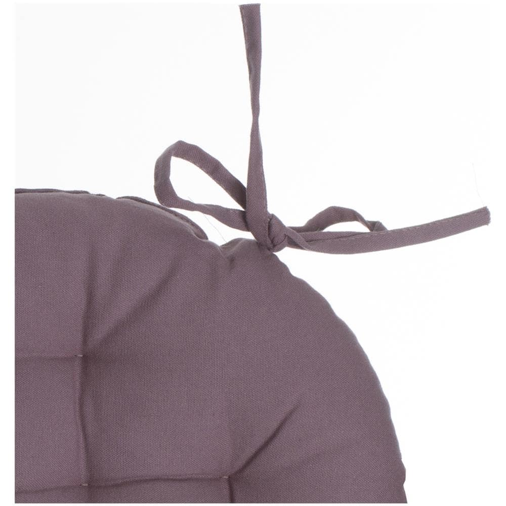 Cuscino Sedia 40 Cm Tinta Unita Taupe Marrone - Foto 2