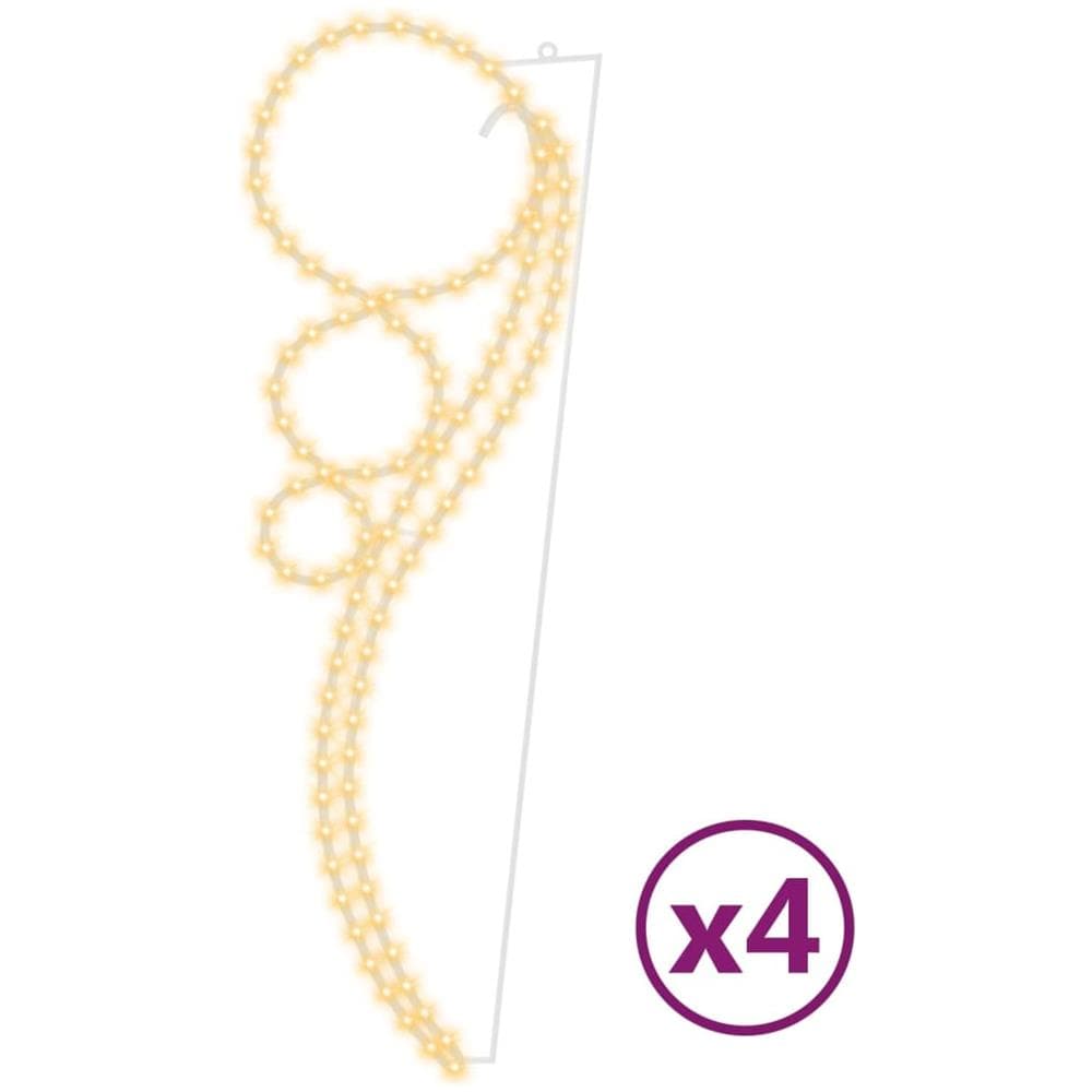 Stringhe Luci a Forma di Stella 4pz Bianco Caldo 111,5x35x4,5cm - Foto 2