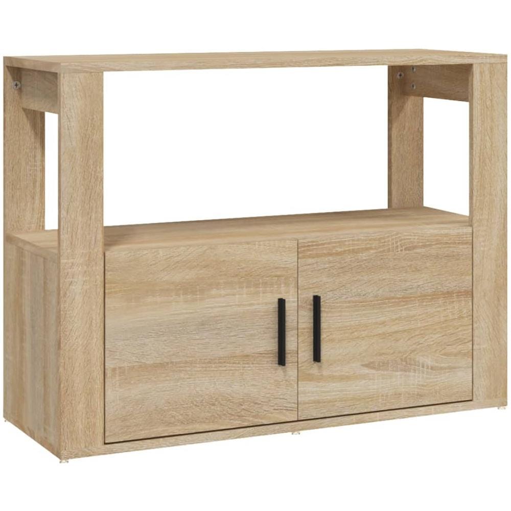 Credenza Rovere Sonoma 80x30x60 Cm In Legno Multistrato - Foto 2