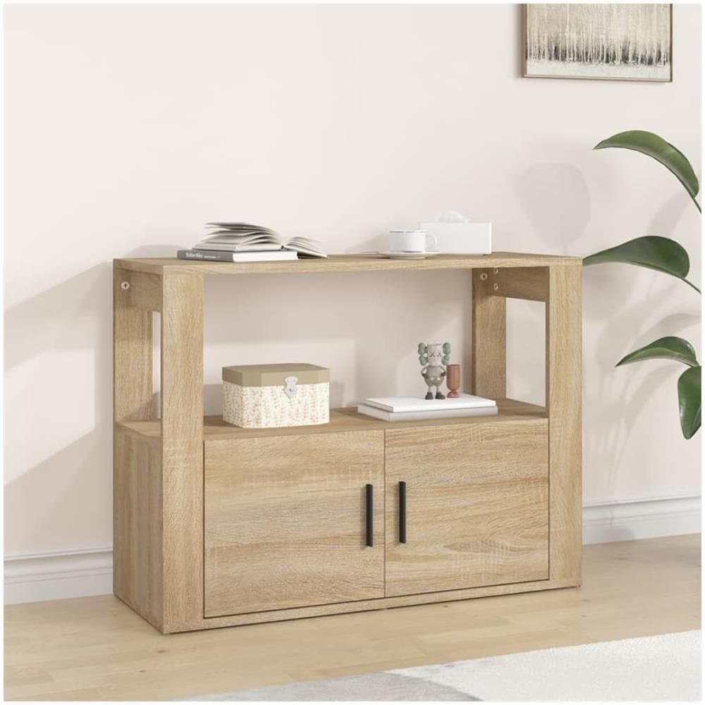 Credenza Rovere Sonoma 80x30x60 Cm In Legno Multistrato - Foto 1
