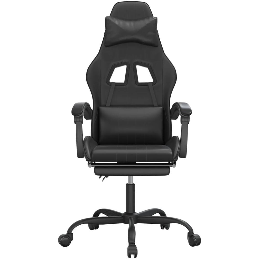 Sedia Da Gaming Con Poggiapiedi Nero In Similpelle - Foto 3