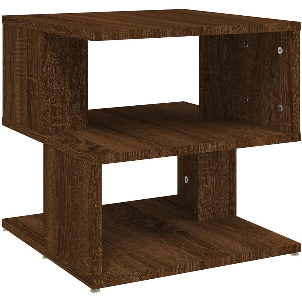 Tavolino Da Salotto Rovere Marrone 40x40x40cm Legno Multistrato - Foto 2
