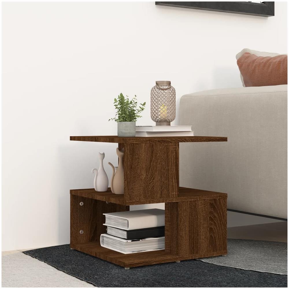 Tavolino Da Salotto Rovere Marrone 40x40x40cm Legno Multistrato - Foto 1