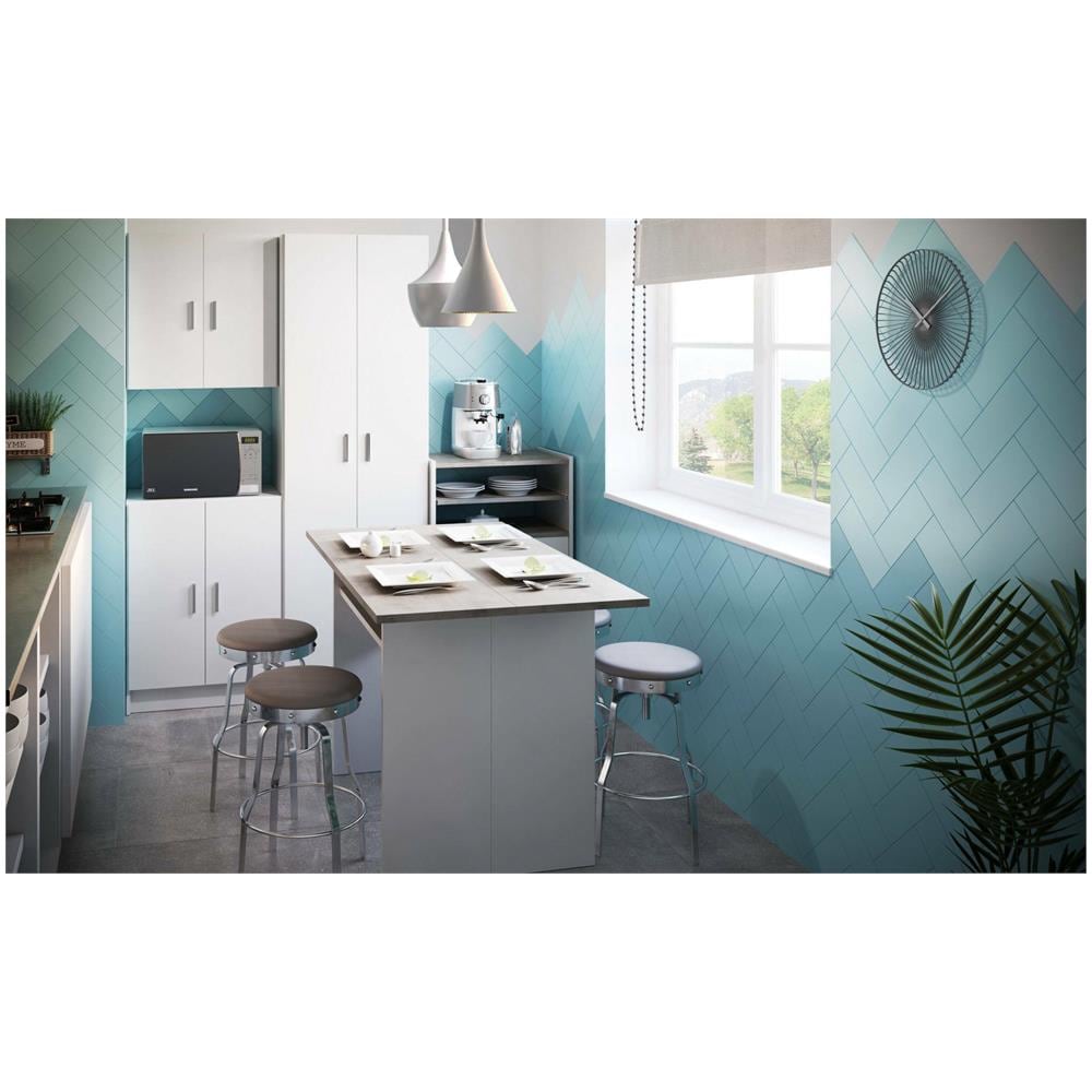 Armadio Multiuso Salem, Mobile Ausiliario A 2 Ante, Portascarpe Con 3 Ripiani, Scarpiera Alta Moderna, 59x37h180 Cm, Bianco - Foto 4