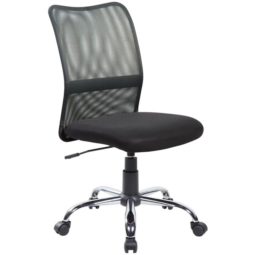 Sedia Da Ufficio Bomaderry, Sedia Operativa A Rete, Seduta Ergonomica Da Ufficio, 57x46h90/100 Cm, Nero - Foto 1