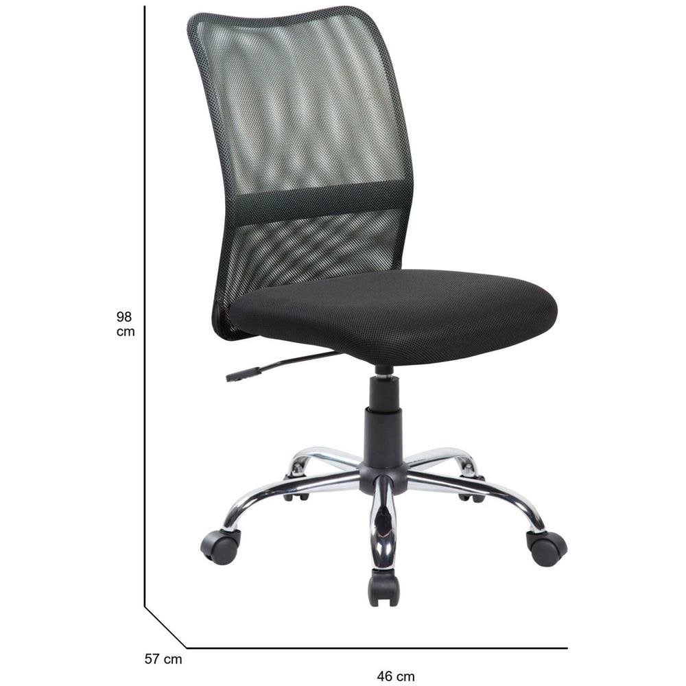Sedia Da Ufficio Bomaderry, Sedia Operativa A Rete, Seduta Ergonomica Da Ufficio, 57x46h90/100 Cm, Nero - Foto 2