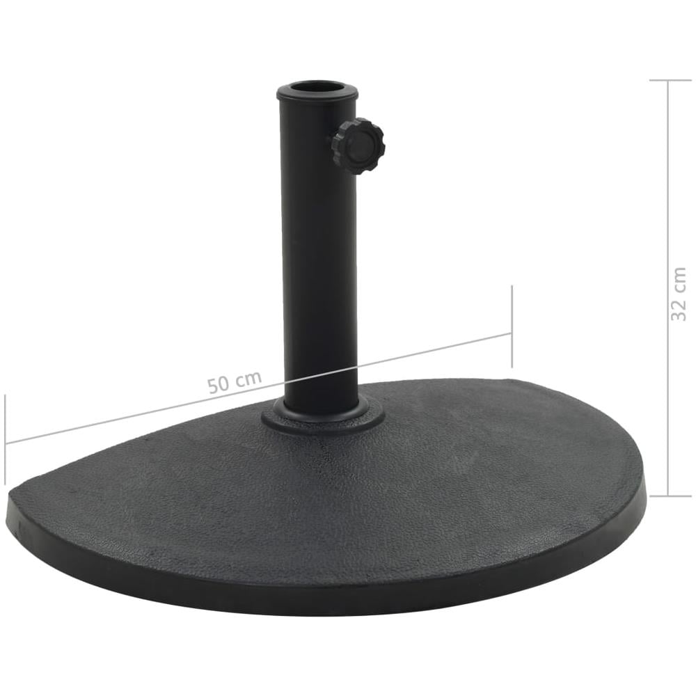 Base Per Parasole Semicircolare In Poliresina 9 Kg Nero - Foto 6