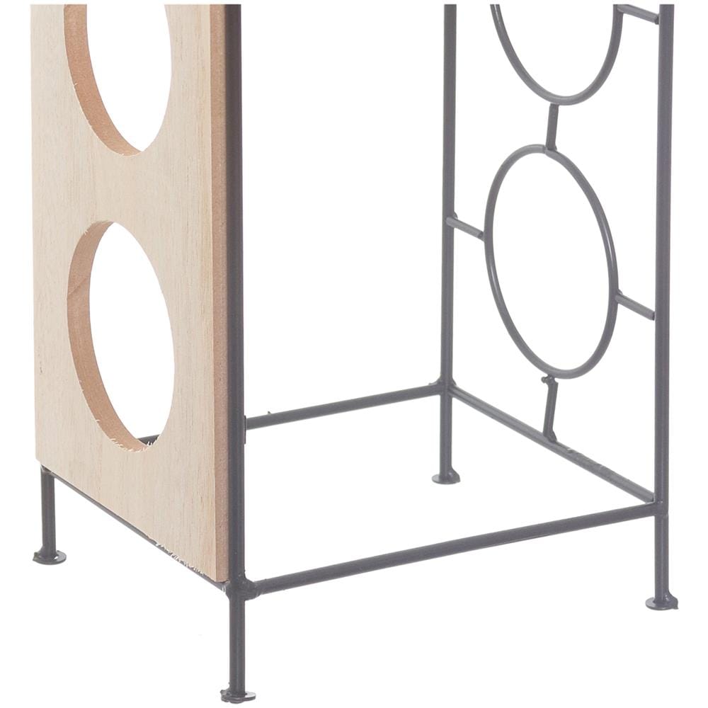 Portabottiglie In Metallo, A 3 Scomparti Marrone - Foto 2