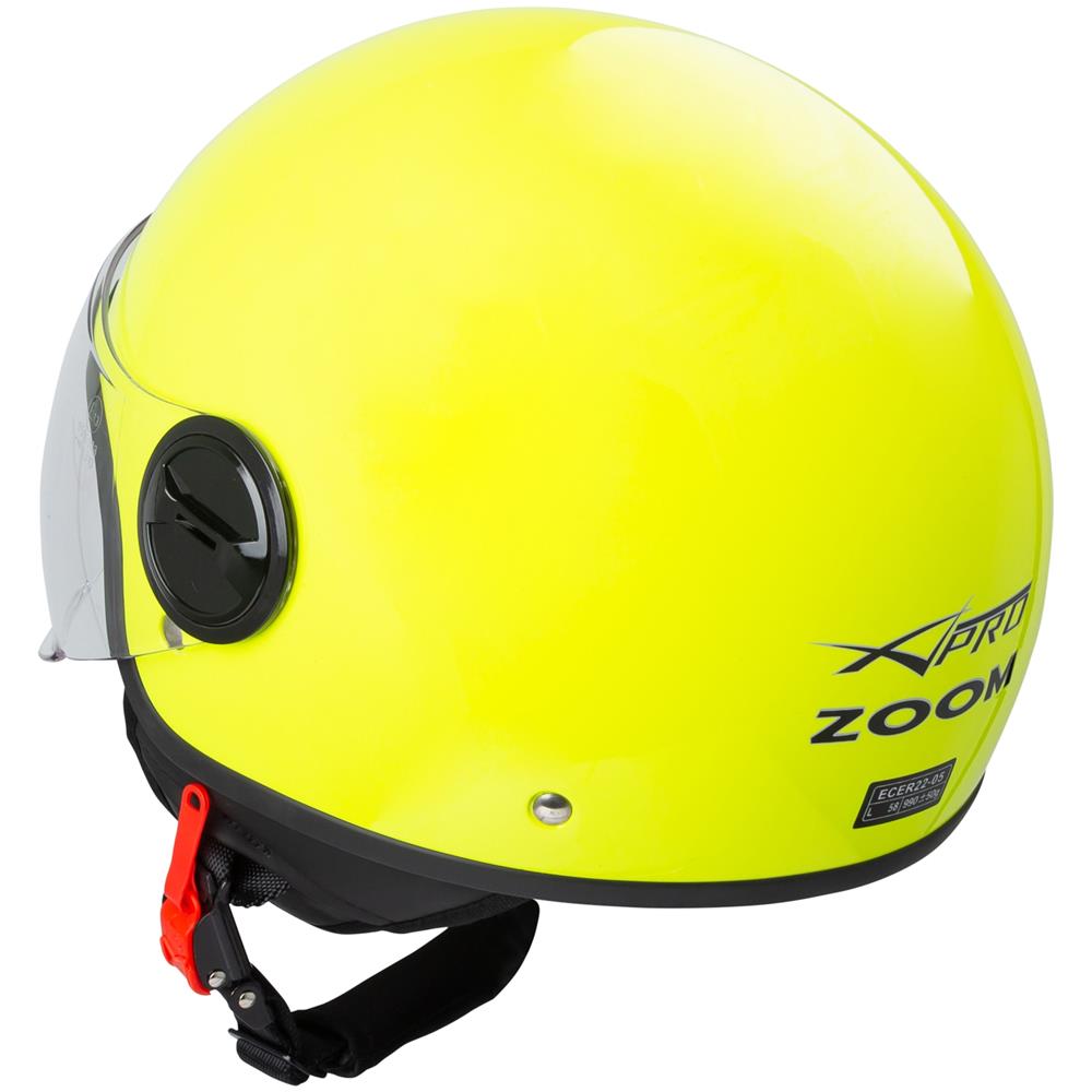 Casco Jet Demi Urban Moto Omologato Ece 22 Visiera Avio Sferica Sonicmoto Fluo L - Foto 2
