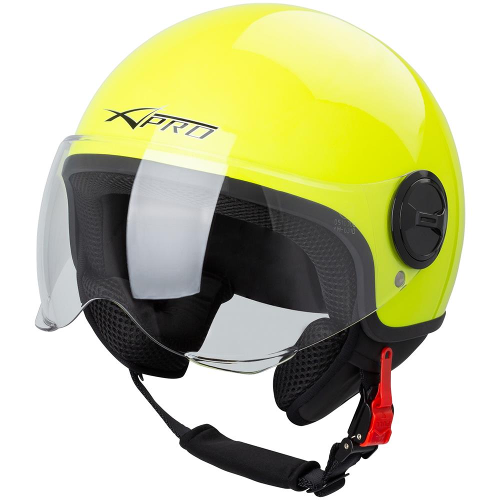 Casco Jet Demi Urban Moto Omologato Ece 22 Visiera Avio Sferica Sonicmoto Fluo L - Foto 1