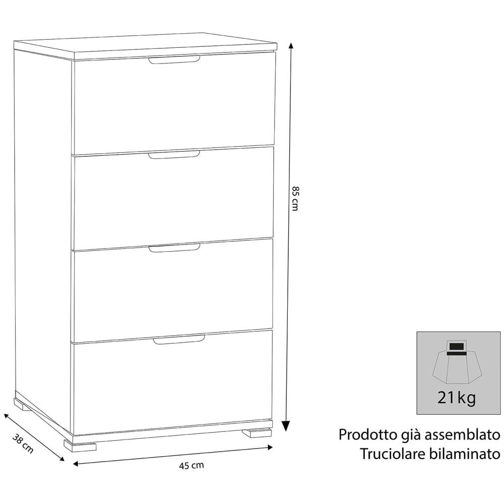 Sugo - Cassettiera 4 Cassetti - Foto 2