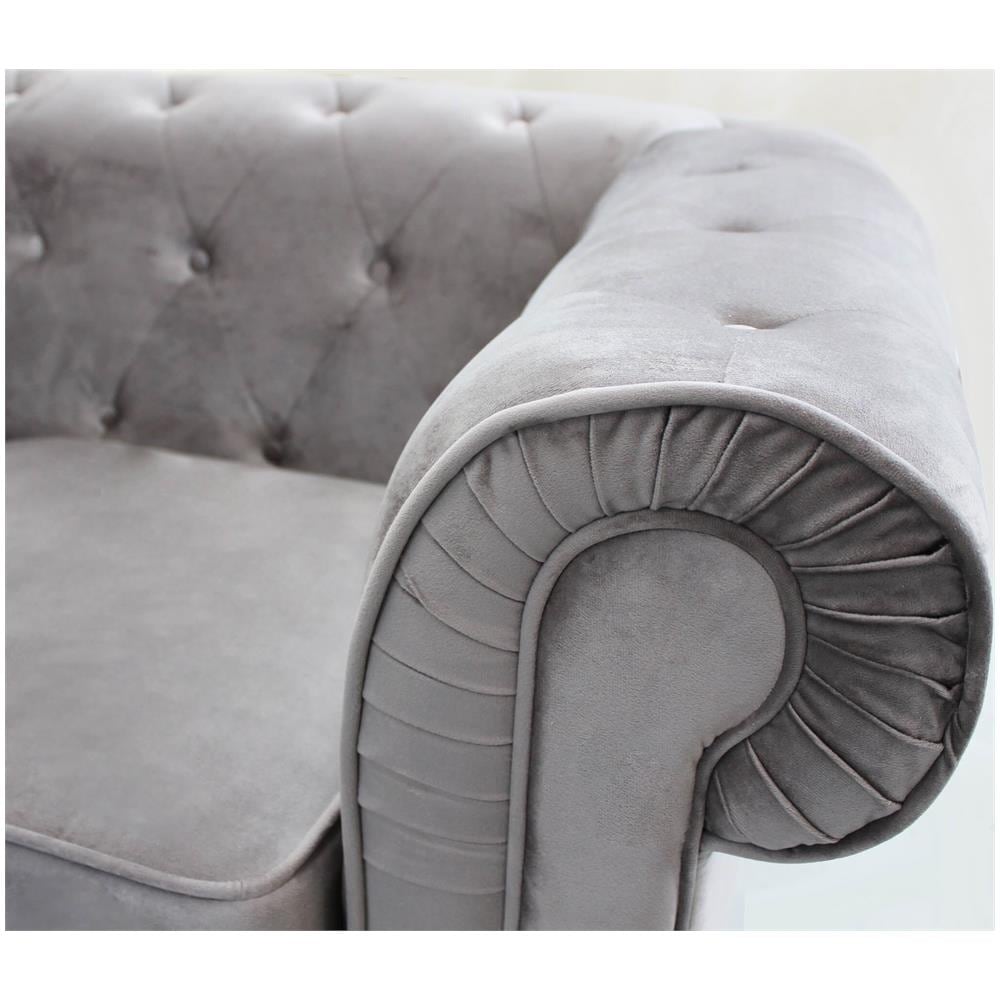 Chesterfield - Divano Vintage In Velluto - Foto 4