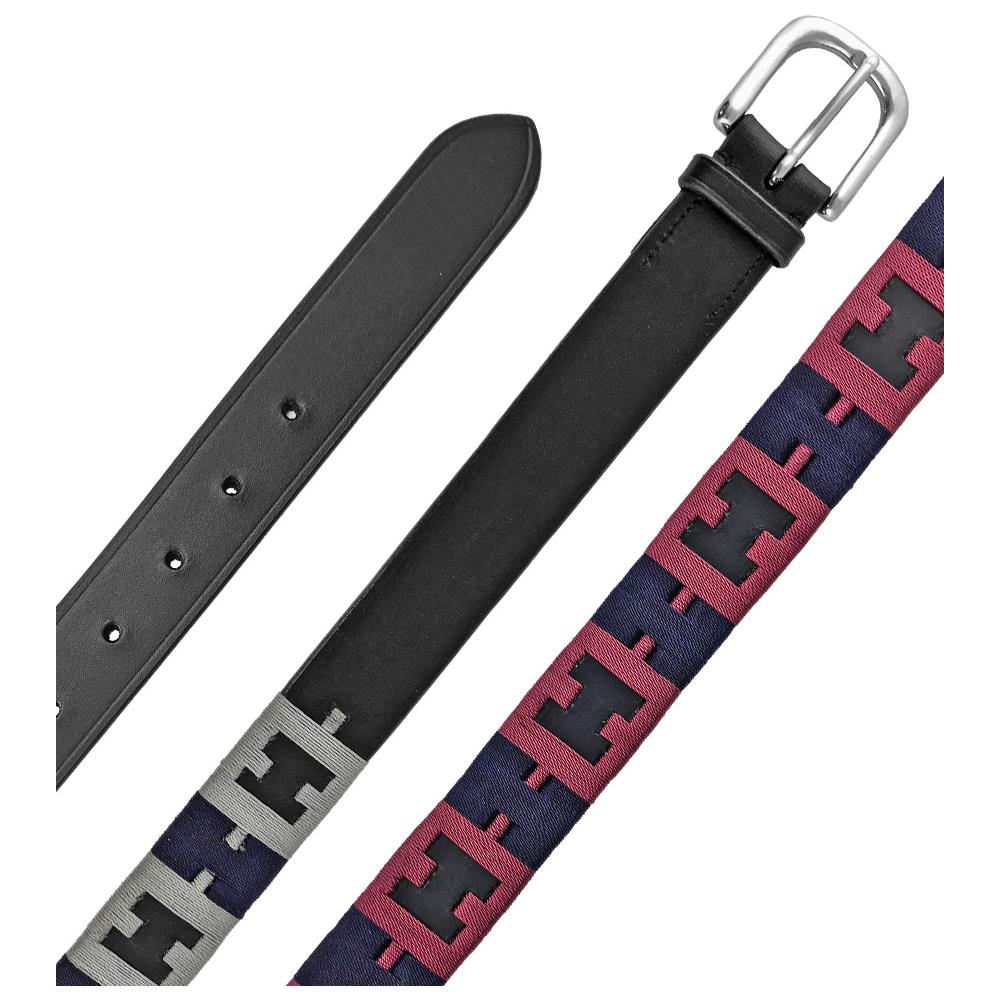 Cintura In Cuoio Modello Polo H Motivo Geometrico 75 Cm - Foto 1