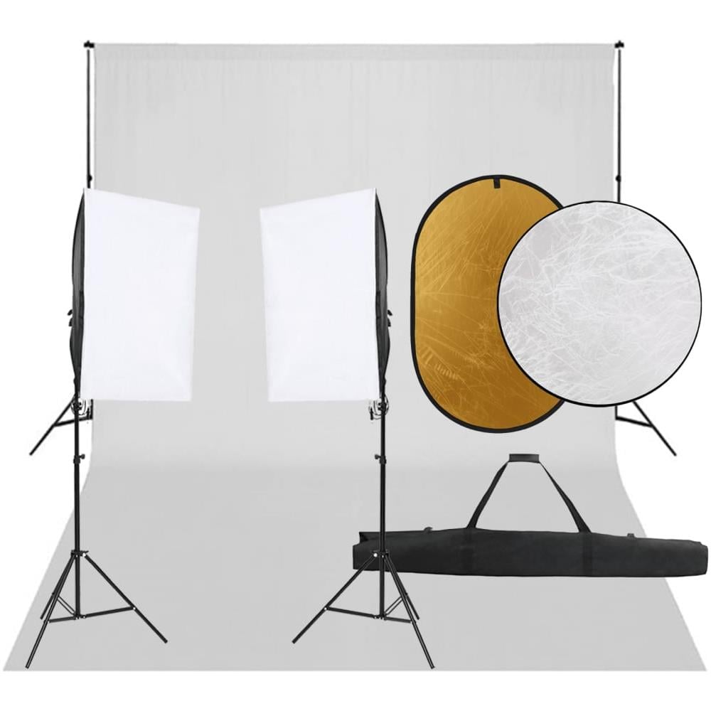 Kit Per Studio Fotografico Con Set Luci, Fondale E Riflettore - Foto 1