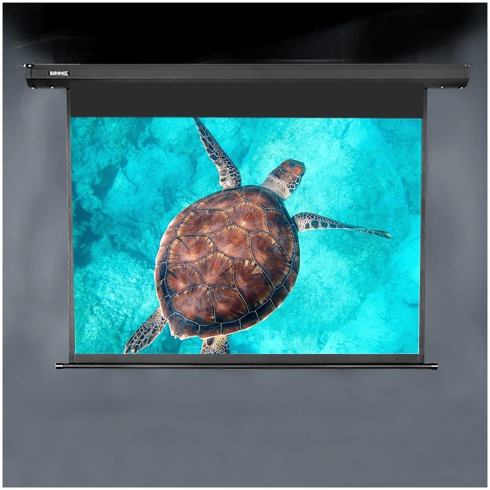 Eps80 / 43 Schermo Di Proiezione 80” Formato 4:3 / 163 X 122 Cm Telo Proiettore Motorizzata A Sviluppo Elettrico Fissaggio A Muro O A Soffitto Full Hd 3d 4k - Home Cinema Home Theater Ufficio - Foto 6