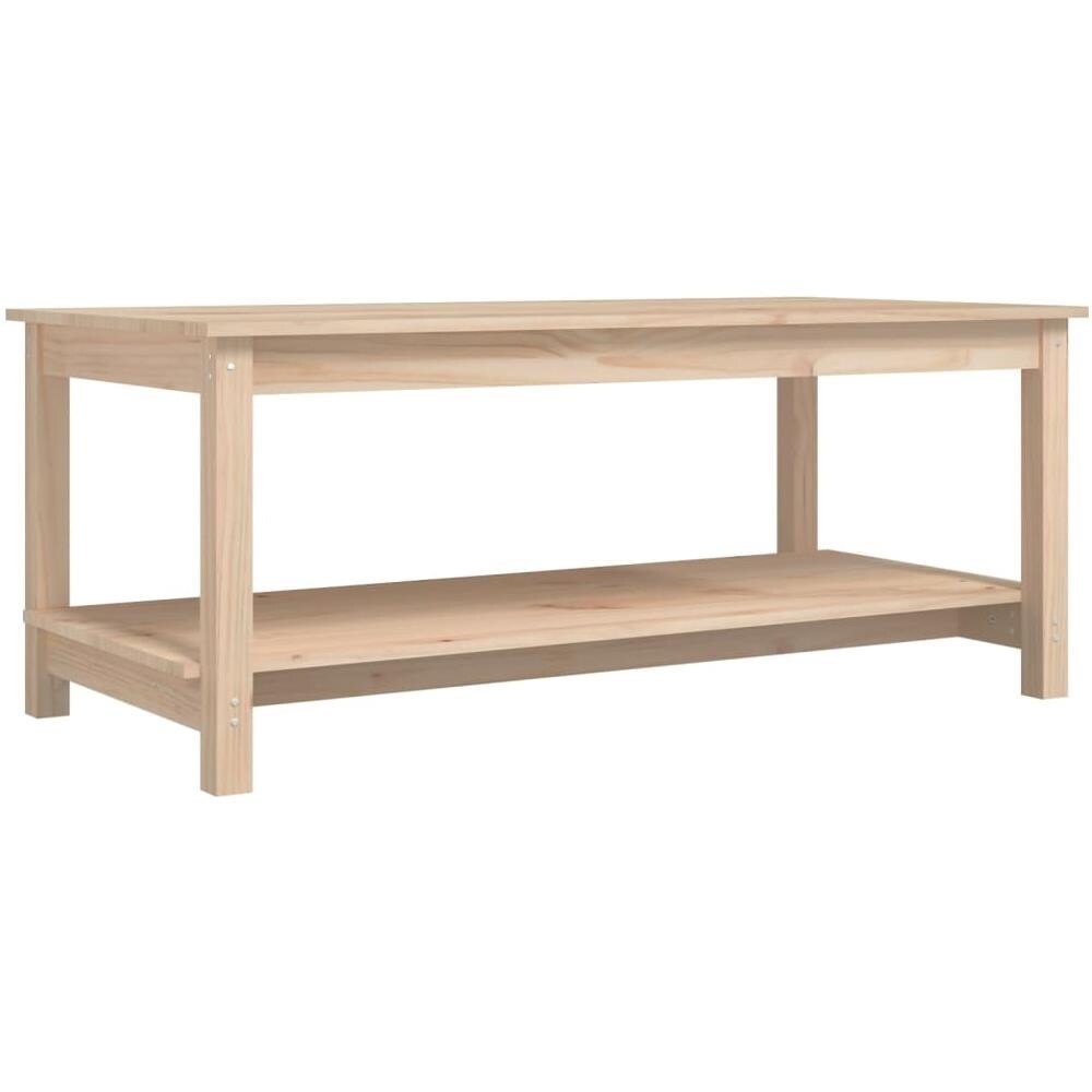Tavolino da Salotto 110x55x45 cm Legno Massello di Pino - Foto 1