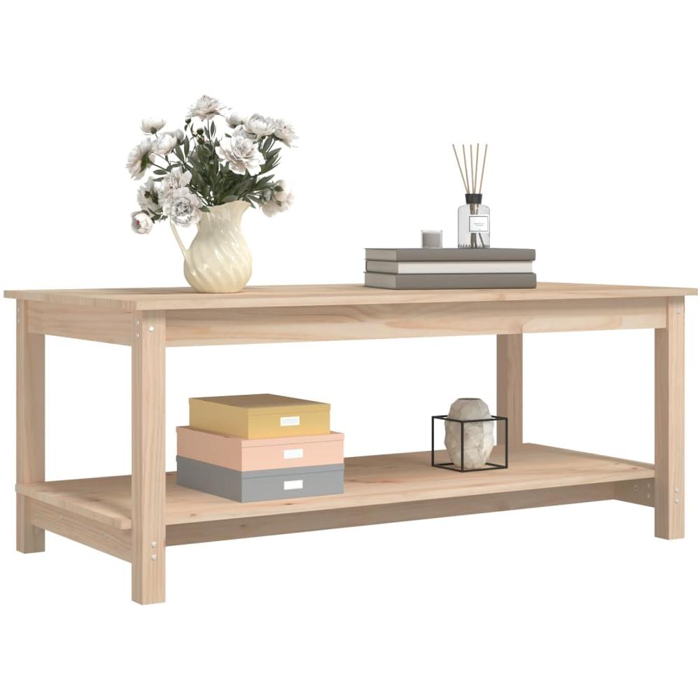 Tavolino da Salotto 110x55x45 cm Legno Massello di Pino - Foto 7
