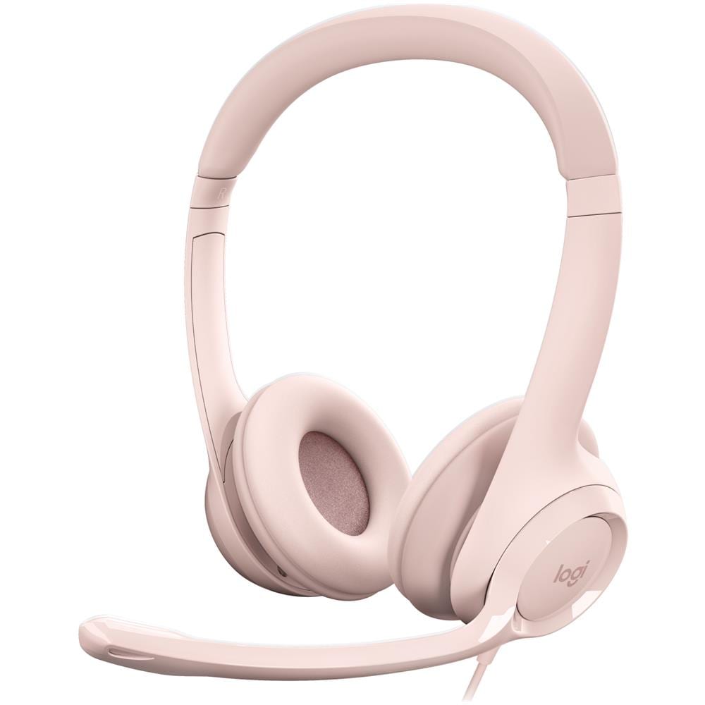 Cuffie H390 con Connessione USB Cancellazione Rumore del Microfono Colore Rosa - Foto 1