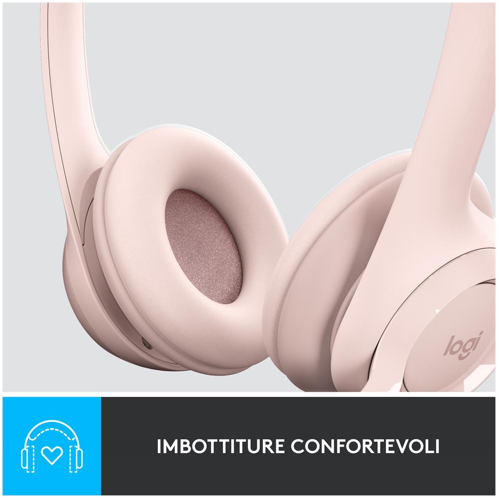 Cuffie H390 con Connessione USB Cancellazione Rumore del Microfono Colore Rosa - Foto 10