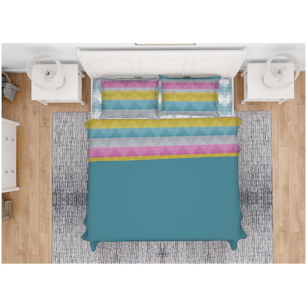 CALEFFI HOME - Completo Lenzuola In Cotone Colore Blu Misura Singolo