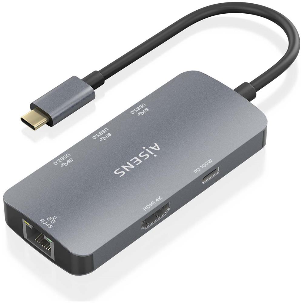 ASUC-6P019-GR replicatore di porte e docking station per laptop Cablato USB 3.2 Gen 1 (3.1 Gen 1) Type-C Grigio - Foto 1
