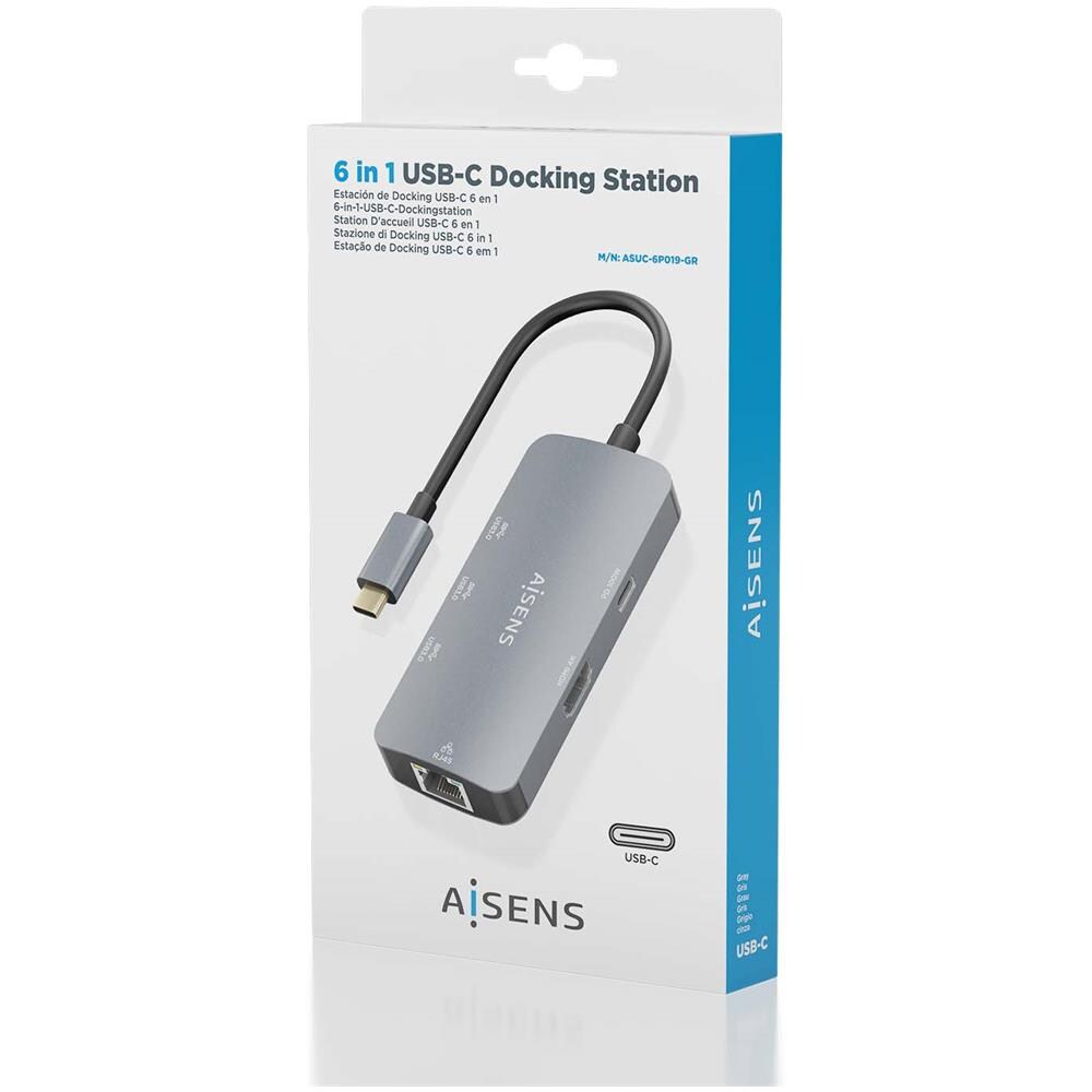 ASUC-6P019-GR replicatore di porte e docking station per laptop Cablato USB 3.2 Gen 1 (3.1 Gen 1) Type-C Grigio - Foto 7
