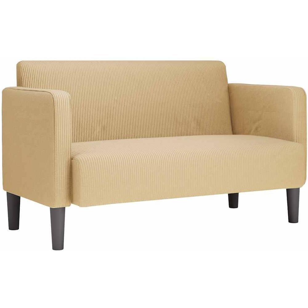 Divano Divanetto Verde Chiaro Grigio 109 cm Tessuto a Coste - Foto 1