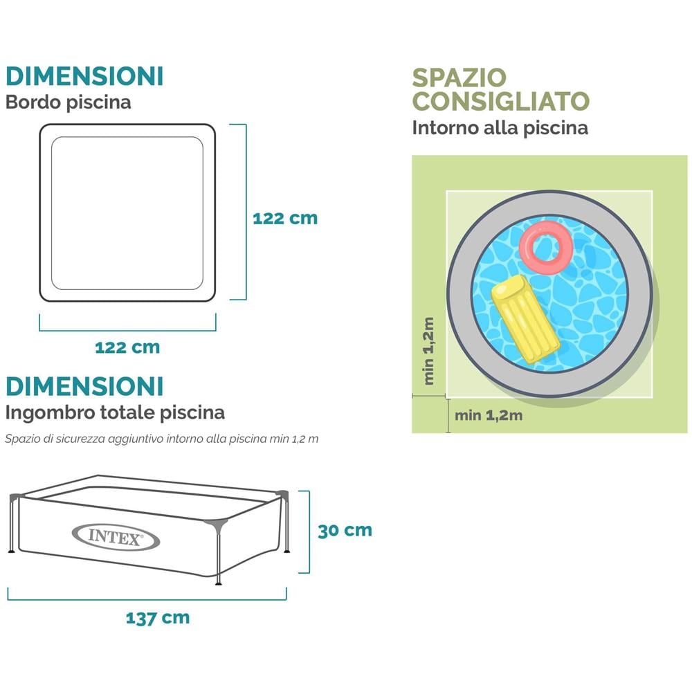 57172NP - Piscina Mini Frame Rosa 122x122x30 cm - Foto 4
