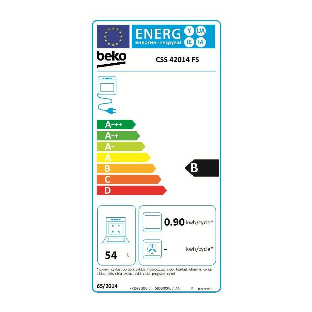 Cucina Elettrica CSS42014FS 4 Fuochi a Gas Forno Elettrico Classe B Dimensioni 50 x 50 cm Colore Inox - Foto 3