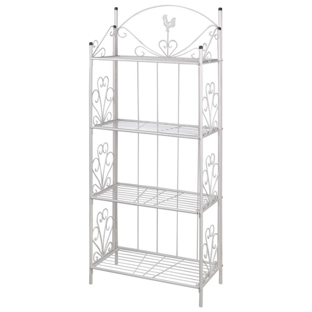 Scaffale Per Piante Porta Quadrato Bianco - Foto 1