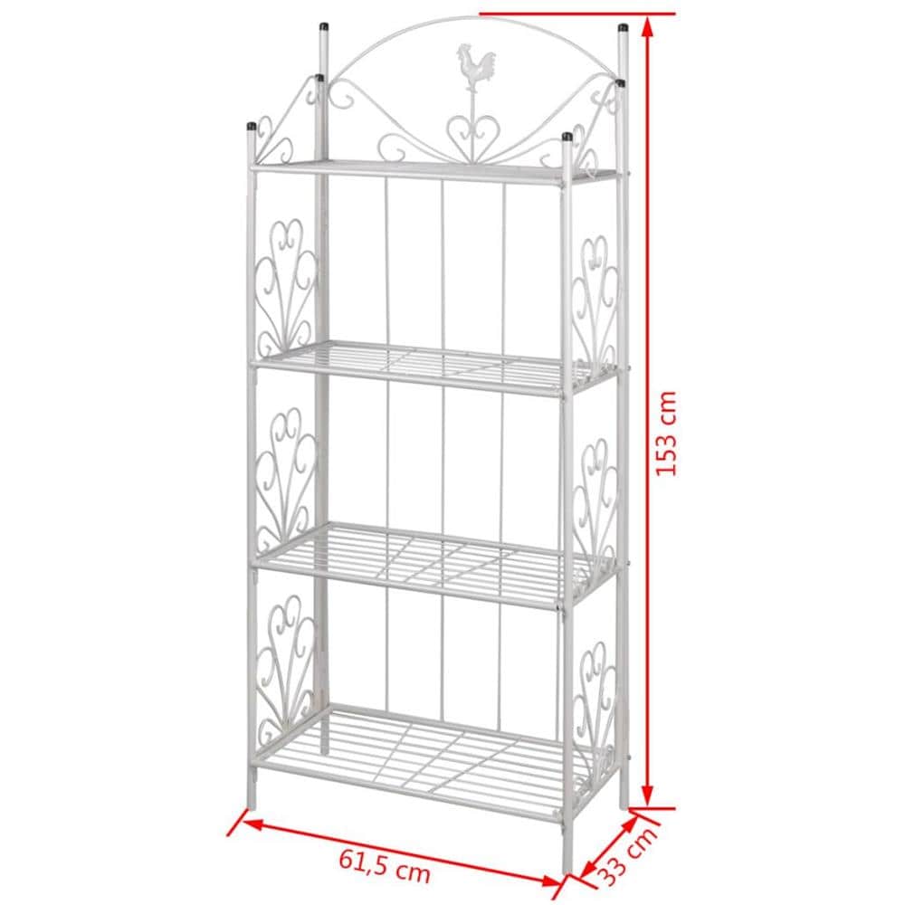 Scaffale Per Piante Porta Quadrato Bianco - Foto 11