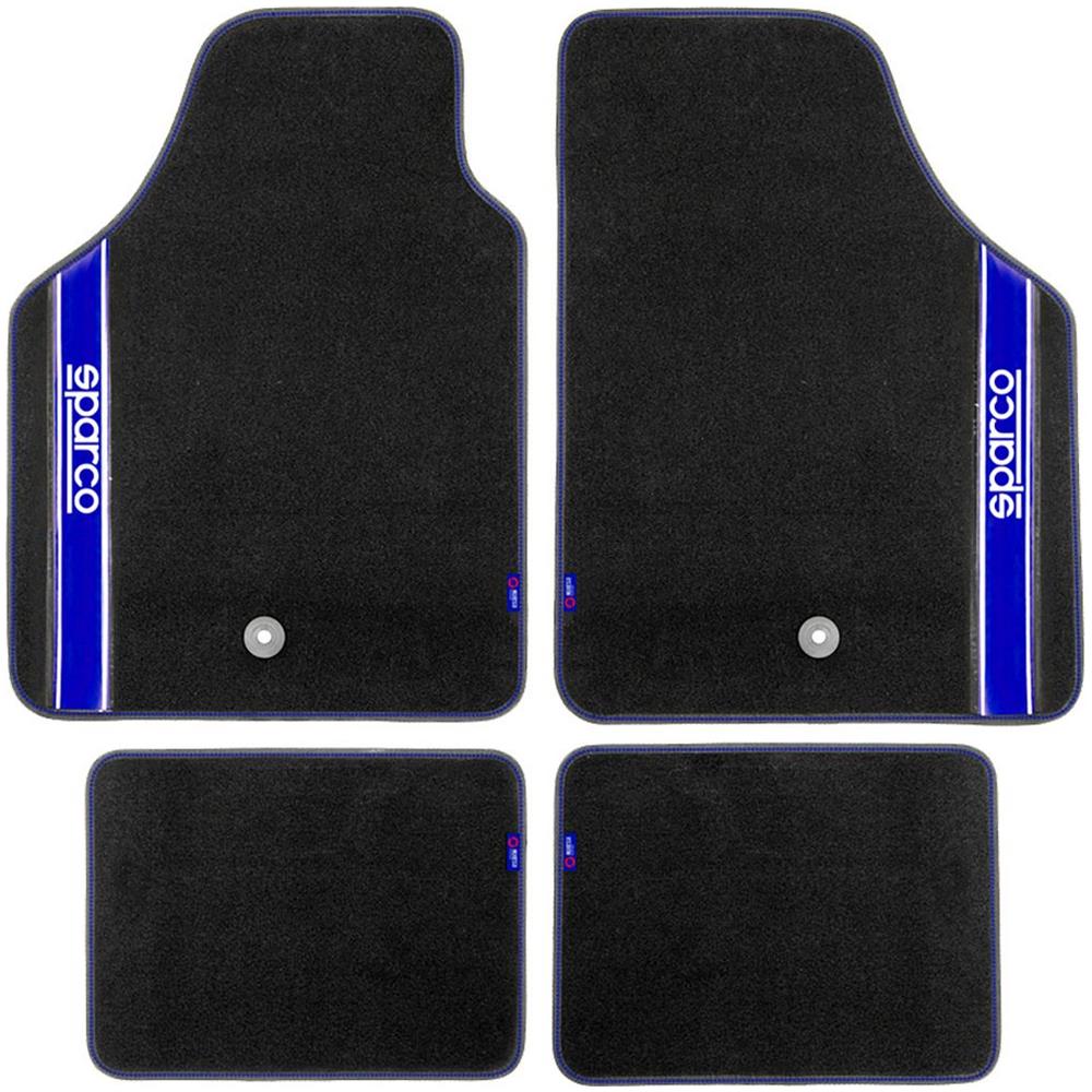 Set Completo 03763 Tappetini Universali Moquette Auto Blu Quattro Pezzi - Foto 2