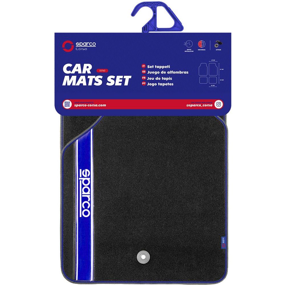 Set Completo 03763 Tappetini Universali Moquette Auto Blu Quattro Pezzi - Foto 4