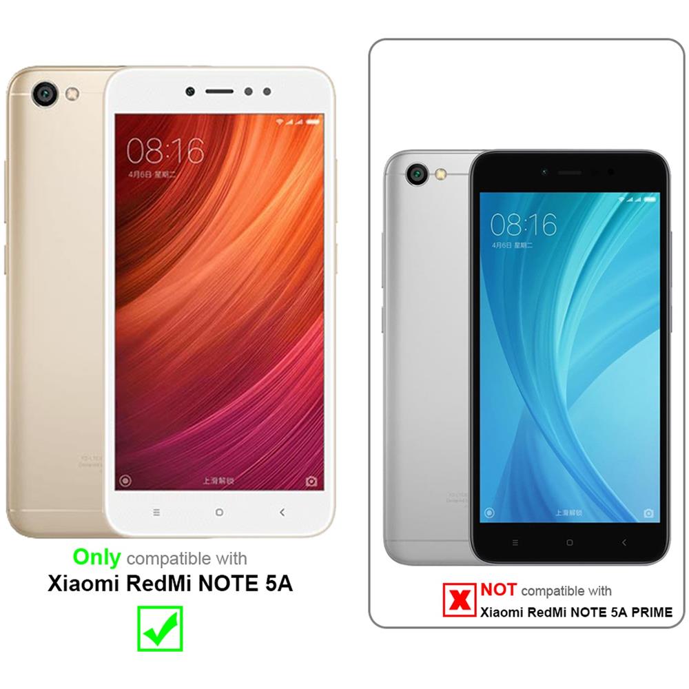 Custodia Compatibile Con Xiaomi Redmi Note 5a In Nero Carbone - Coperchio Protettiva Con Chiusura Magnetica, Funzione Stand E Tasca Per Le Carte - Foto 2