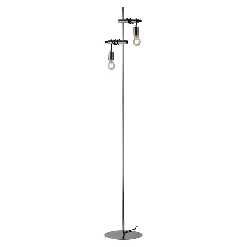Piantana Lampada Da Terra Admiral Cromo 2xe27 30x165cm - Foto 2